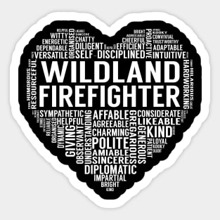 Wildland Firefighter Heart Sticker